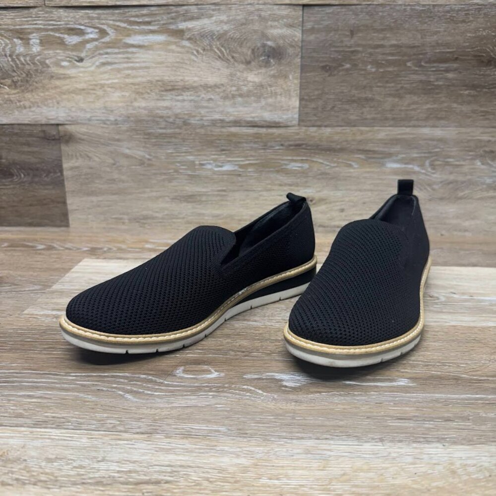 Adam Tucker Alana15 Black Mesh Stretch Slip On Loafers Women's Size 8.5